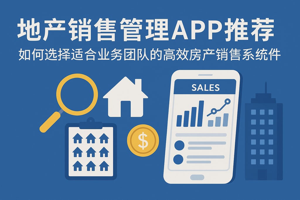地产销售管理APP推荐：如何选择适合业务团队的高效房产销售系统软件