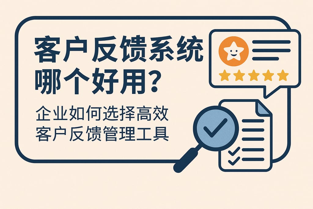 客户反馈系统哪个好用？企业如何选择高效客户反馈管理工具