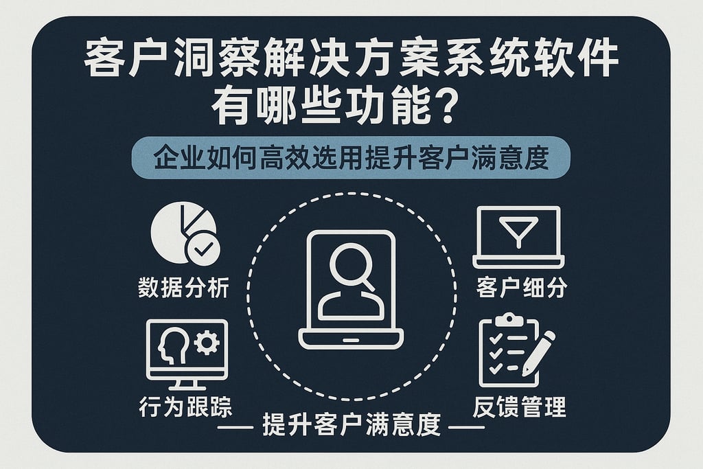 客户洞察解决方案系统软件有哪些功能？企业如何高效选用提升客户满意度