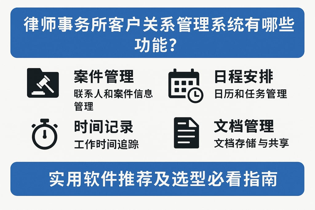 律师事务所客户关系管理系统有哪些功能？实用软件推荐及选型必看指南