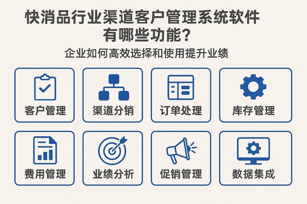 快消品行业渠道客户管理系统软件有哪些功能？企业如何高效选择和使用提升业绩