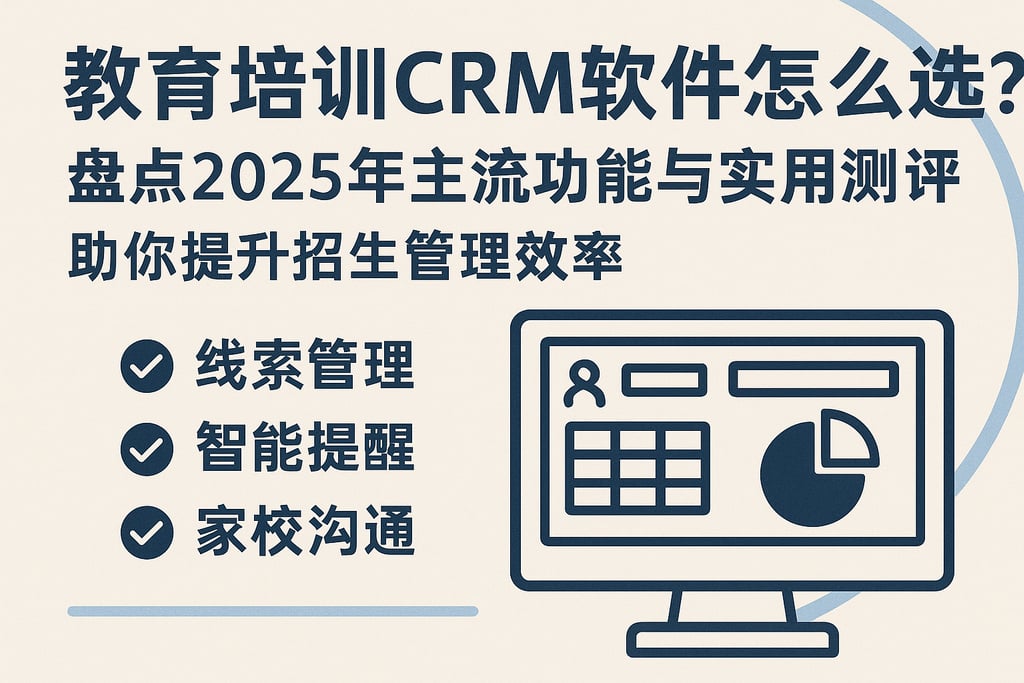 教育培训CRM软件怎么选？盘点2025年主流功能与实用测评，助你提升招生管理效率