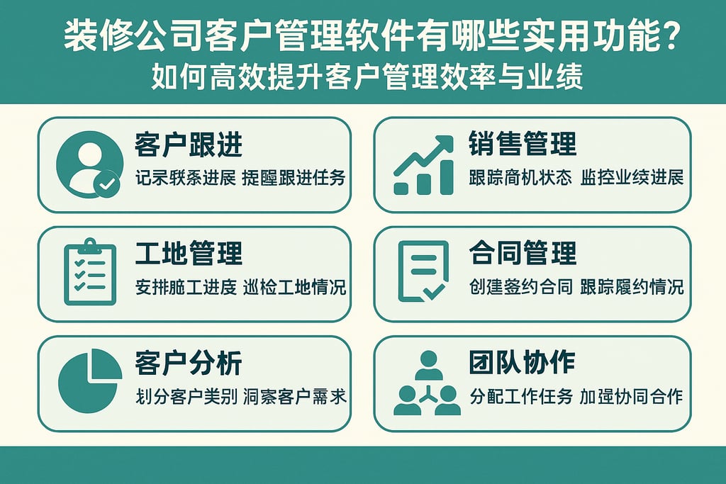 装修公司客户管理软件有哪些实用功能？如何高效提升客户管理效率与业绩