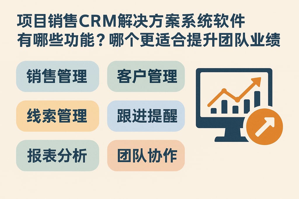 项目销售CRM解决方案系统软件有哪些功能？哪个更适合提升团队业绩