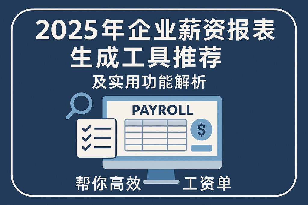 2025年企业薪资报表生成工具推荐及实用功能解析，帮你高效管理工资单