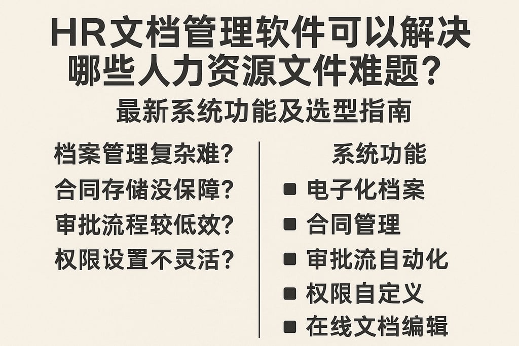 HR文档管理软件可以解决哪些人力资源文件难题？最新系统功能及选型指南