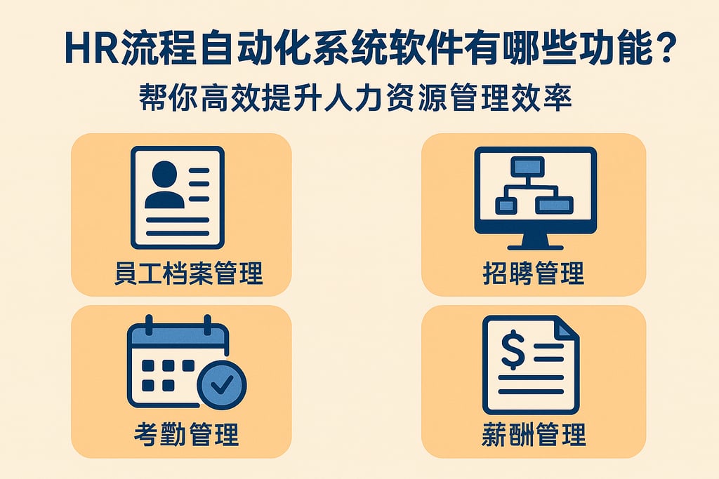 HR流程自动化系统软件有哪些功能？帮你高效提升人力资源管理效率