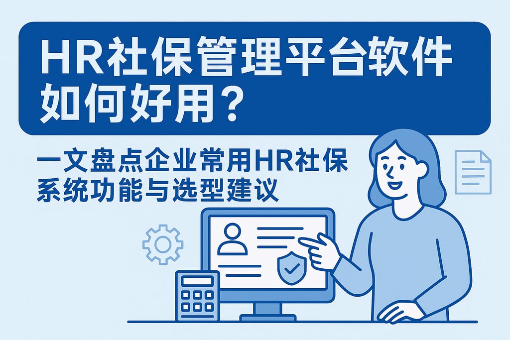HR社保管理平台软件哪个好用？一文盘点企业常用HR社保系统功能与选型建议