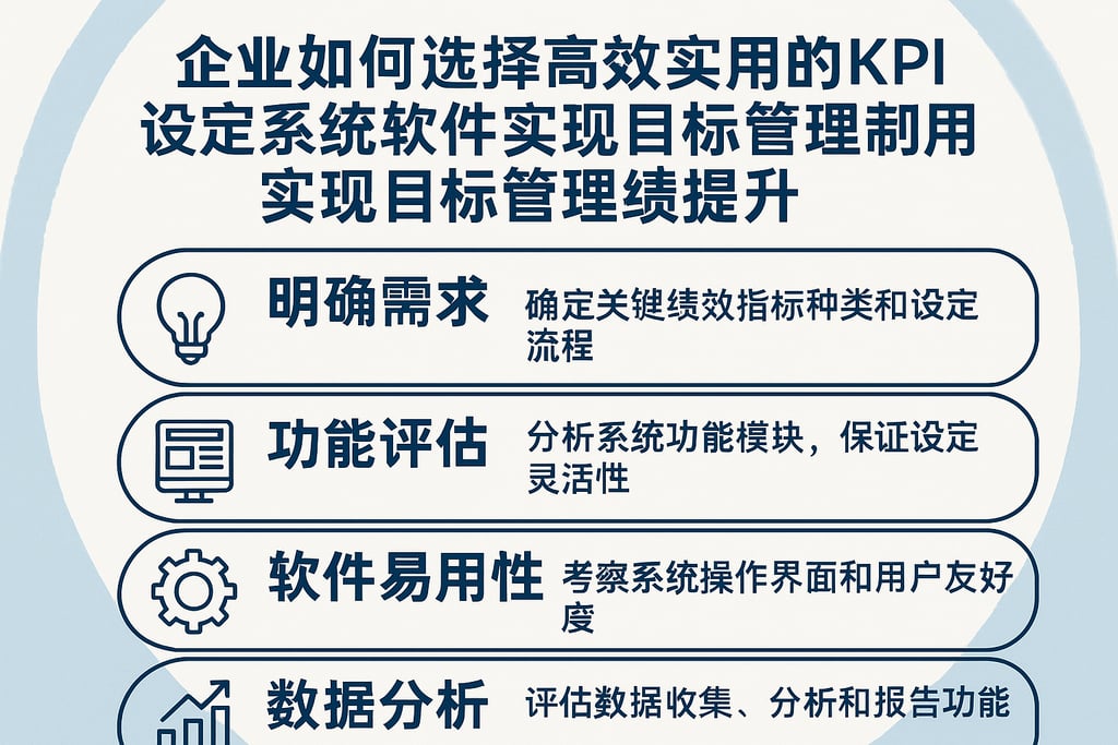 企业如何选择高效实用的KPI设定系统软件实现目标管理和业绩提升