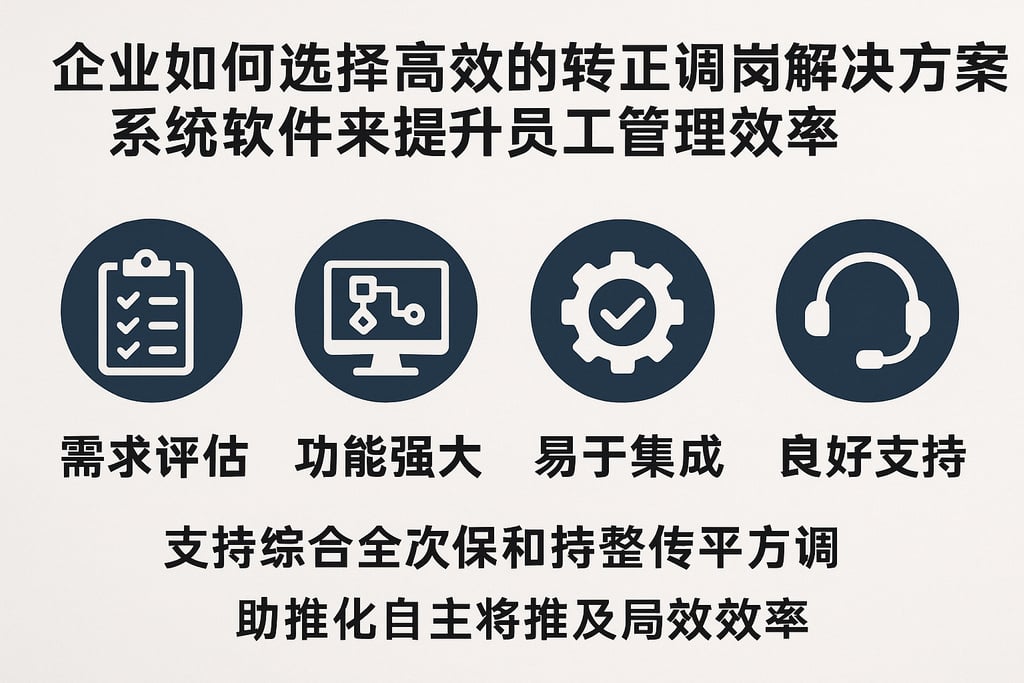 企业如何选择高效的转正调岗解决方案系统软件来提升员工管理效率