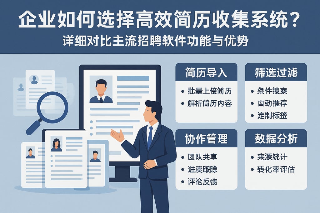 企业如何选择高效简历收集系统？详细对比主流招聘软件功能与优势