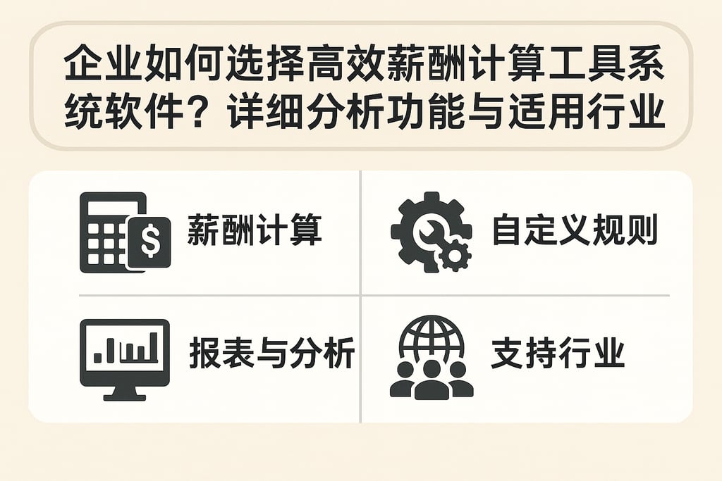 企业如何选择高效薪酬计算工具系统软件？详细分析功能与适用行业