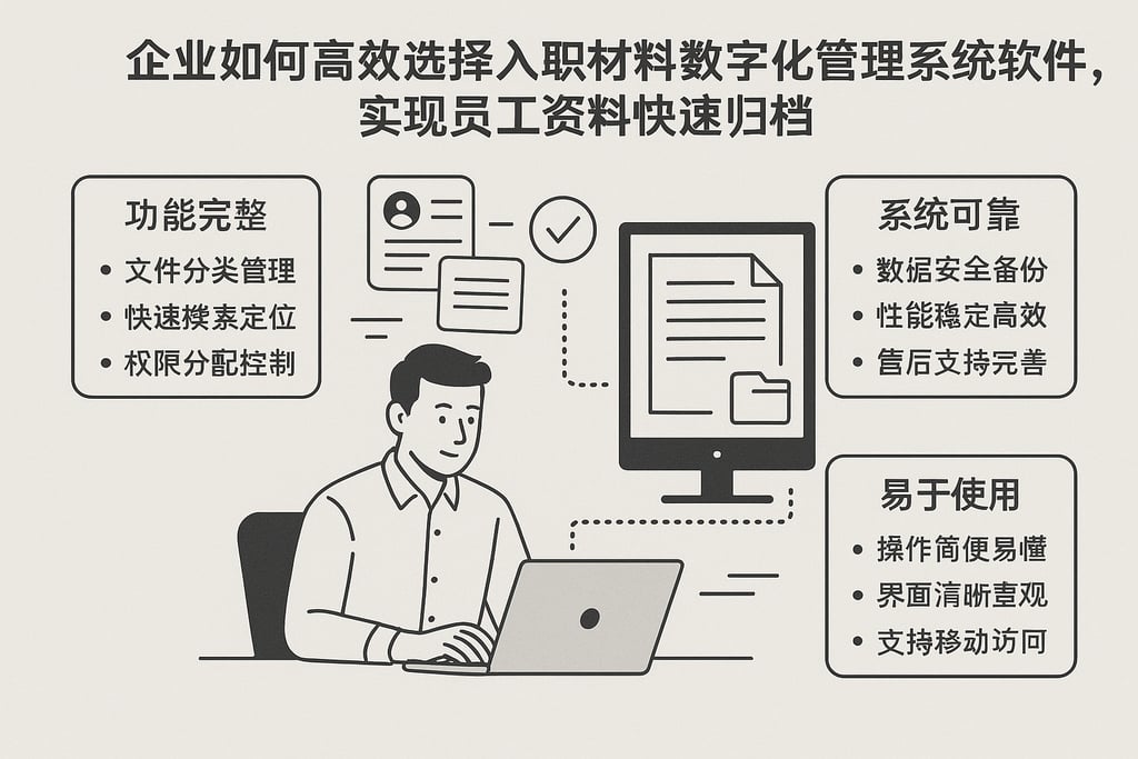 企业如何高效选择入职材料数字化管理系统软件，实现员工资料快速归档