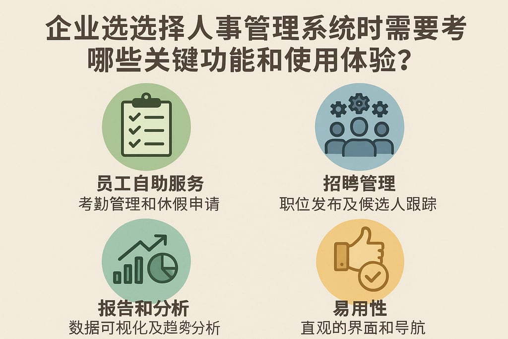 企业选择人事管理系统时需要考虑哪些关键功能和使用体验？