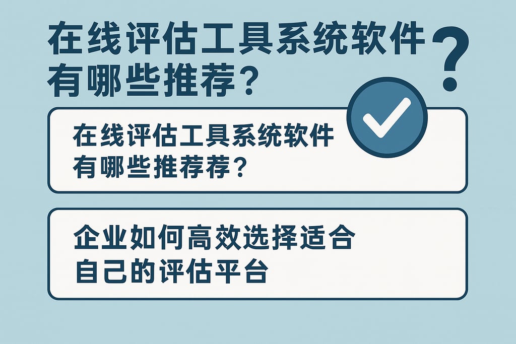 在线评估工具系统软件有哪些推荐？企业如何高效选择适合自己的评估平台