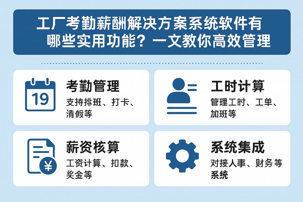 工厂考勤薪酬解决方案系统软件有哪些实用功能？一文教你高效管理工厂员工薪酬考勤