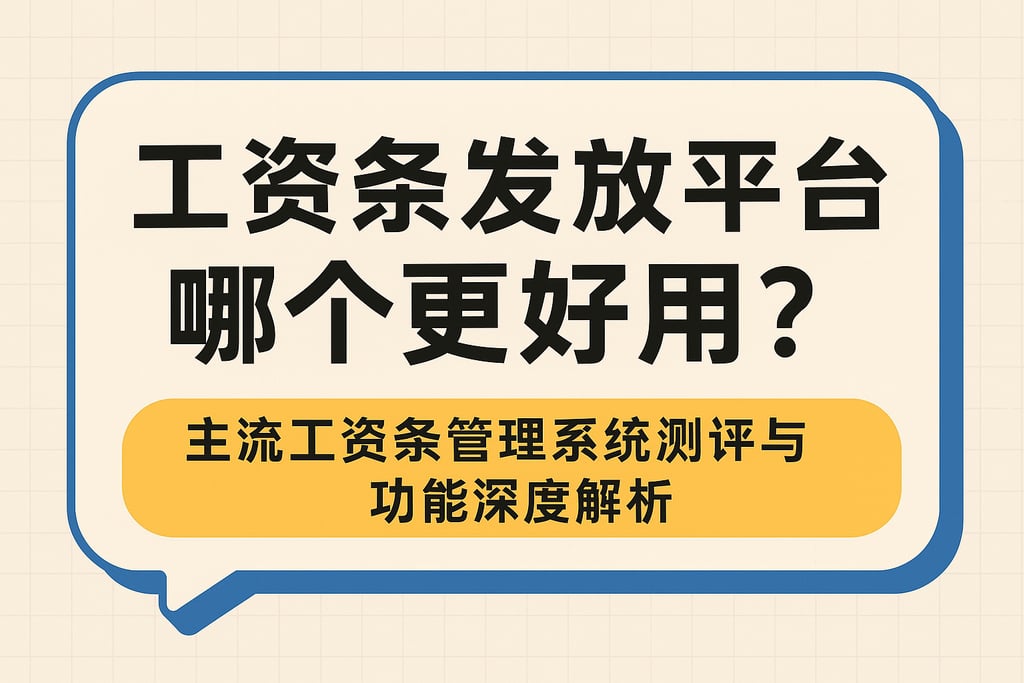 工资条发放平台哪个更好用？主流工资条管理系统测评与功能深度解析
