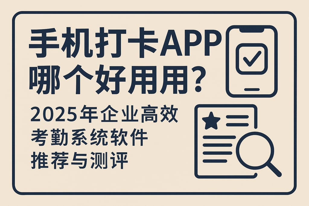 手机打卡APP哪个好用？2025年企业高效考勤系统软件推荐与测评