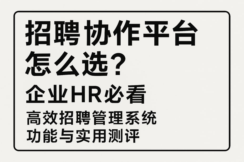 招聘协作平台怎么选？企业HR必看高效招聘管理系统功能与实用测评