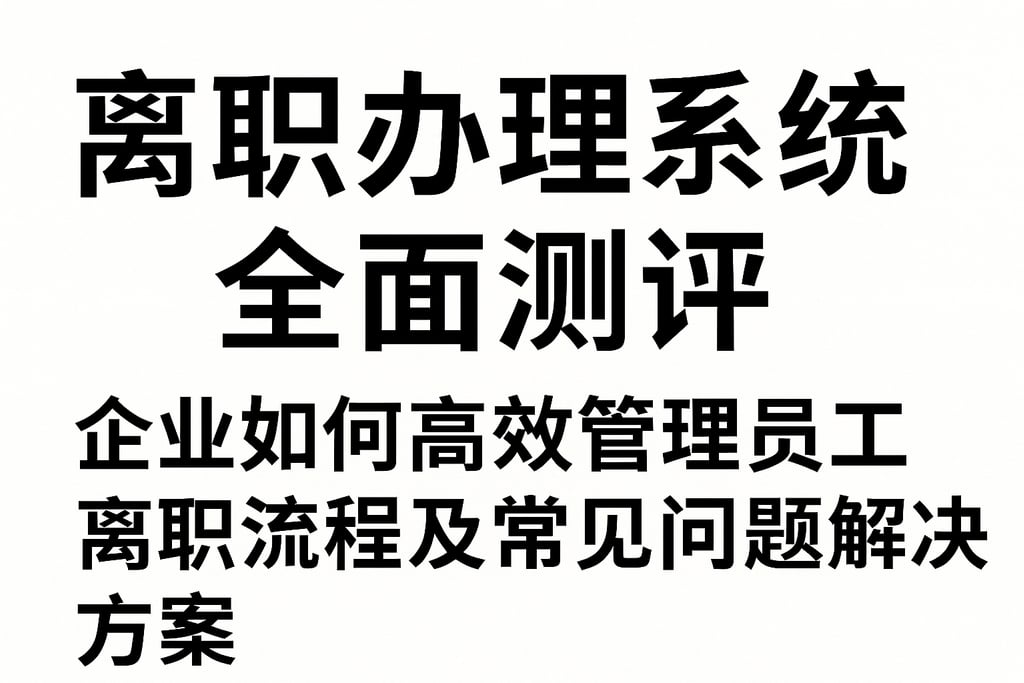 离职办理系统全面测评：企业如何高效管理员工离职流程及常见问题解决方案