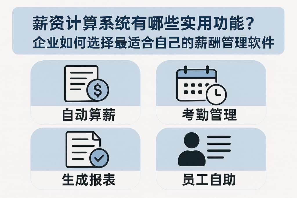 薪资计算系统有哪些实用功能？企业如何选择最适合自己的薪酬管理软件