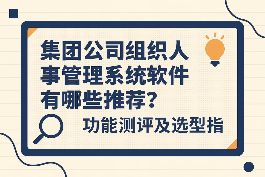 集团公司组织人事管理系统软件有哪些推荐？功能测评及选型指南