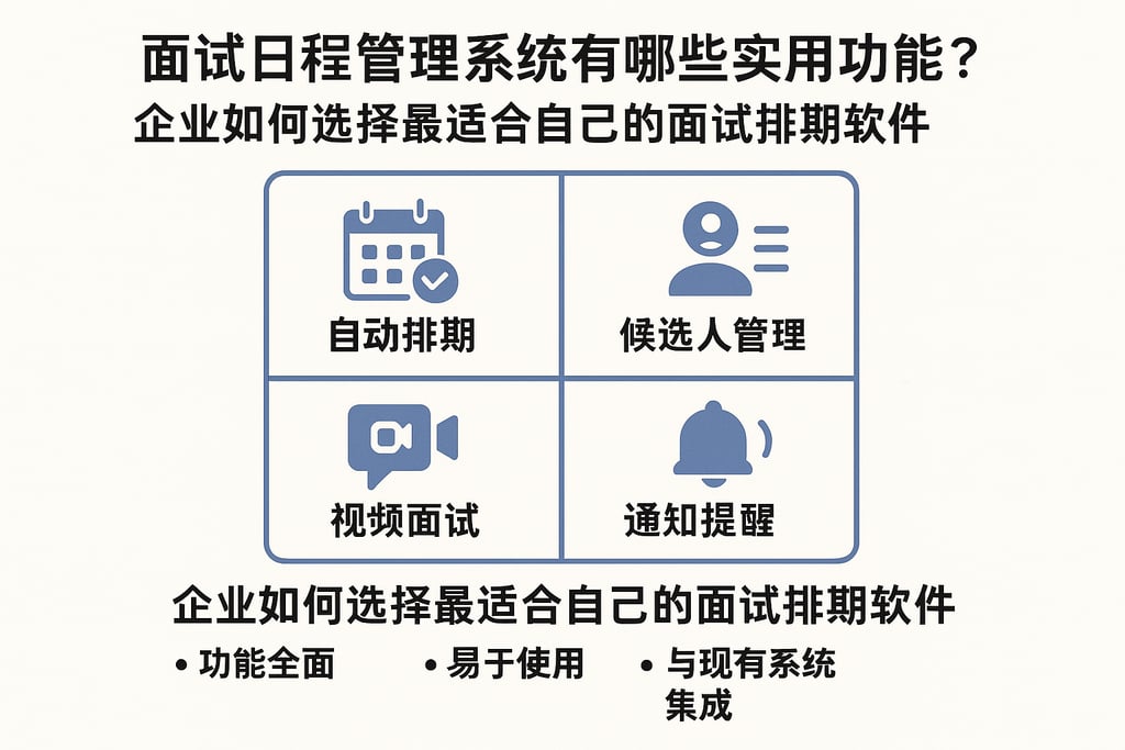 面试日程管理系统有哪些实用功能？企业如何选择最适合自己的面试排期软件