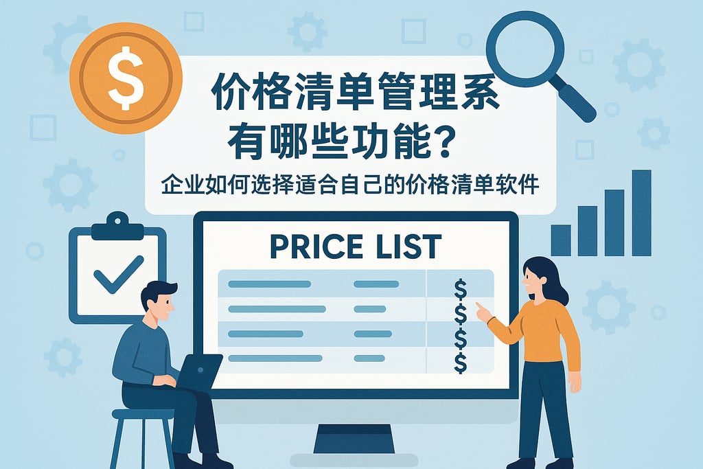 价格清单管理系统有哪些功能？企业如何选择适合自己的价格清单软件