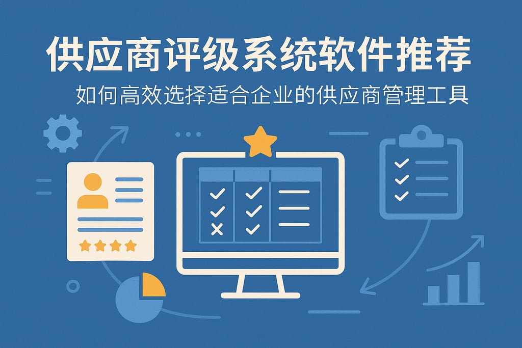 供应商评级系统软件推荐：如何高效选择适合企业的供应商管理工具