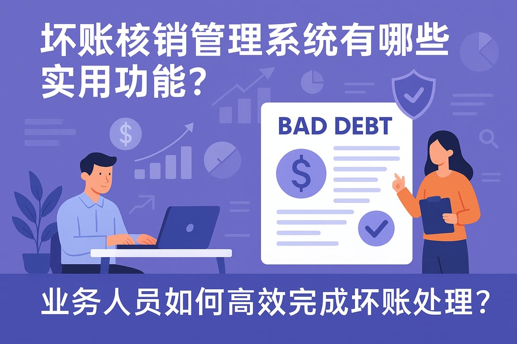 坏账核销管理系统有哪些实用功能？业务人员如何高效完成坏账处理
