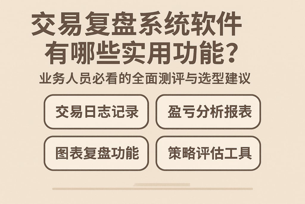 交易复盘系统软件有哪些实用功能？业务人员必看的全面测评与选型建议