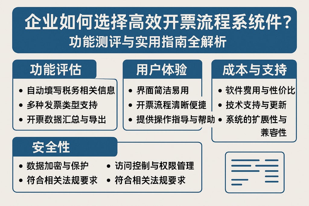 企业如何选择高效开票流程系统软件？功能测评与实用指南全解析