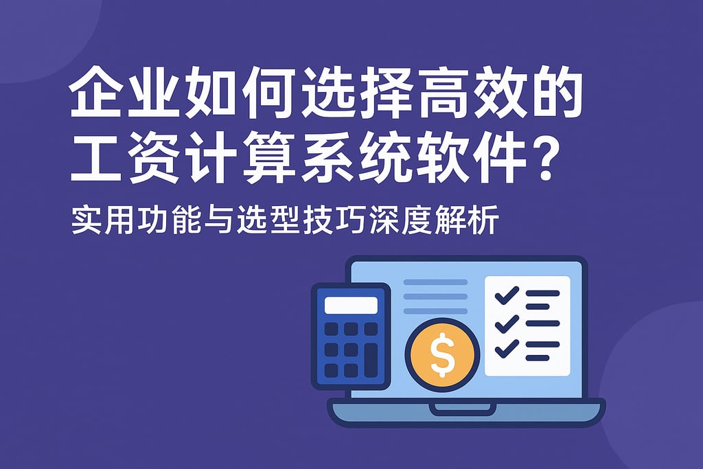 企业如何选择高效的工资计算系统软件？实用功能与选型技巧深度解析