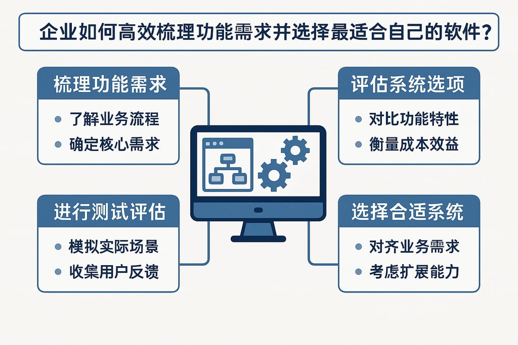 企业如何高效梳理功能需求并选择最适合自己的系统软件？