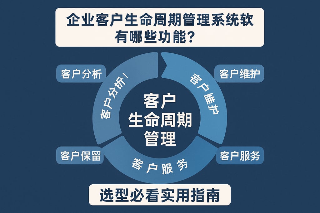 企业客户生命周期管理系统软件有哪些功能？选型必看实用指南