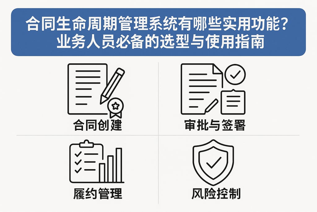 合同生命周期管理系统有哪些实用功能？业务人员必备的选型与使用指南