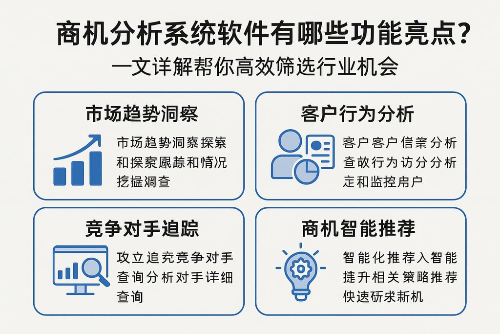 商机分析系统软件有哪些功能亮点？一文详解帮你高效筛选行业机会