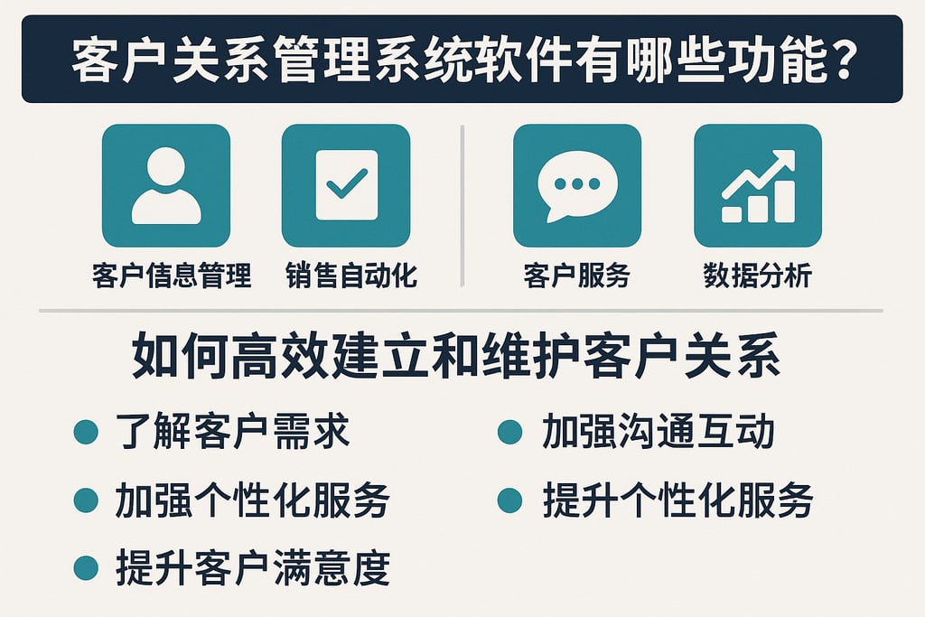 客户关系管理系统软件有哪些功能？如何高效建立和维护客户关系