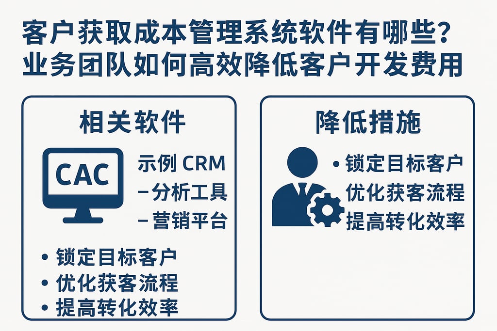 客户获取成本管理系统软件有哪些？业务团队如何高效降低客户开发费用