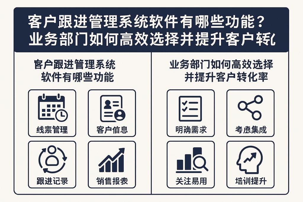 客户跟进管理系统软件有哪些功能？业务部门如何高效选择并提升客户转化率