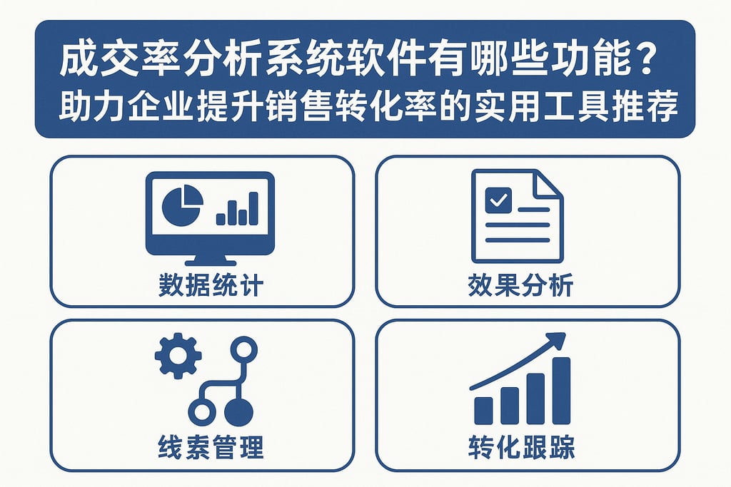 成交率分析系统软件有哪些功能？助力企业提升销售转化率的实用工具推荐