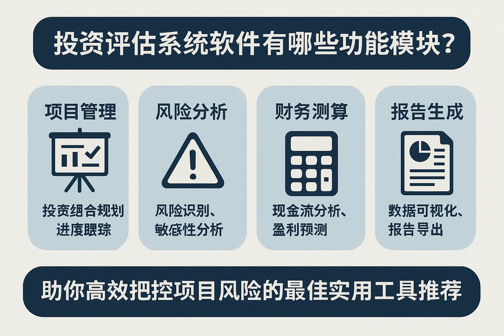 投资评估系统软件有哪些功能模块？助你高效把控项目风险的最佳实用工具推荐