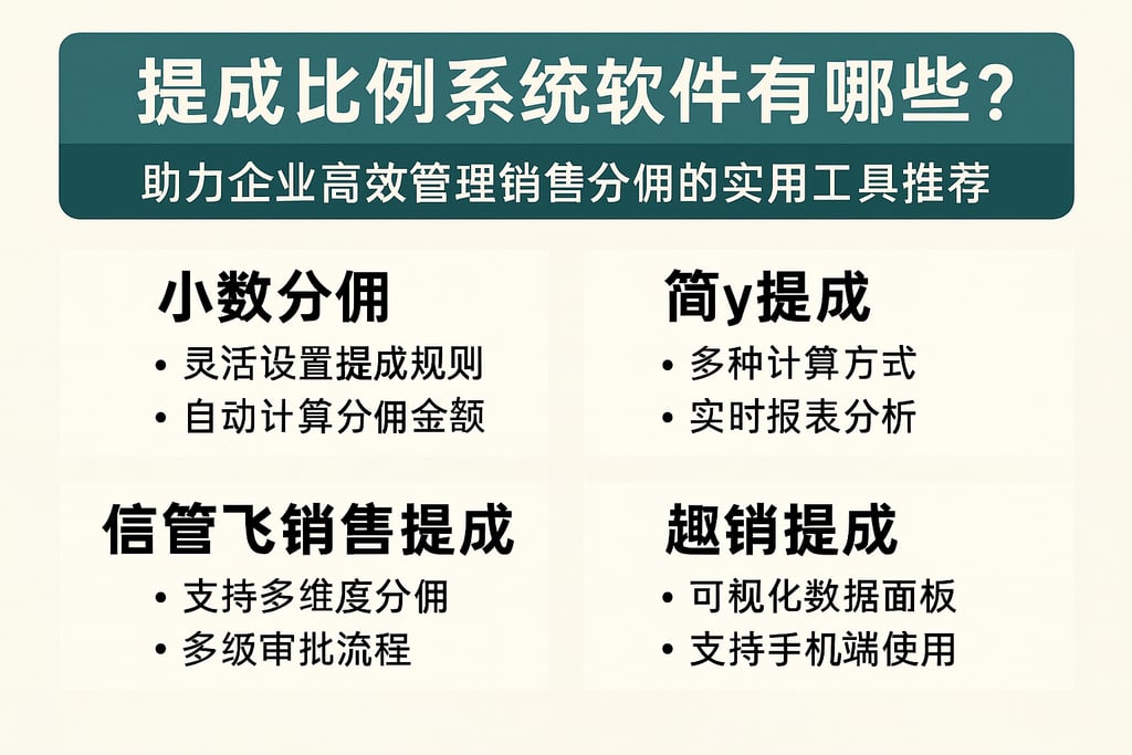 提成比例系统软件有哪些？助力企业高效管理销售分佣的实用工具推荐