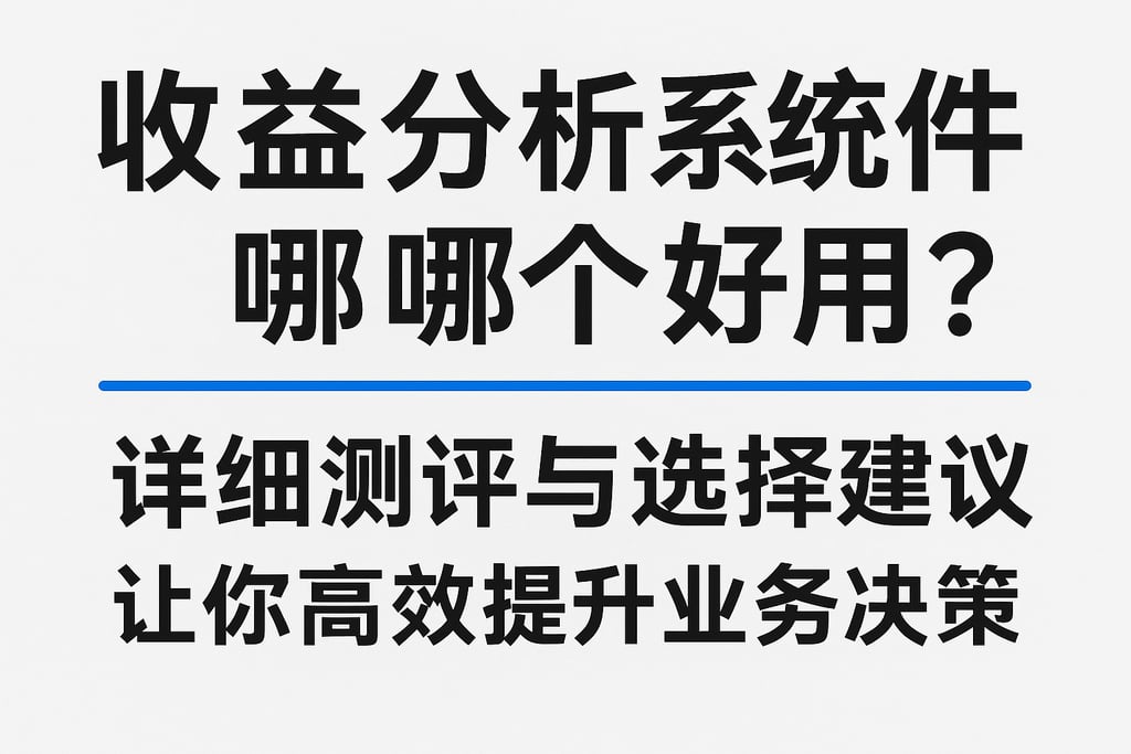 收益分析系统软件哪个好用？详细测评与选择建议让你高效提升业务决策