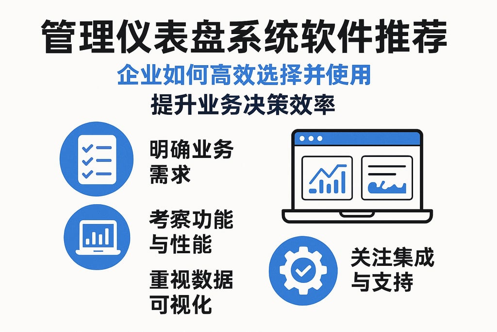 管理仪表盘系统软件推荐：企业如何高效选择并使用提升业务决策效率