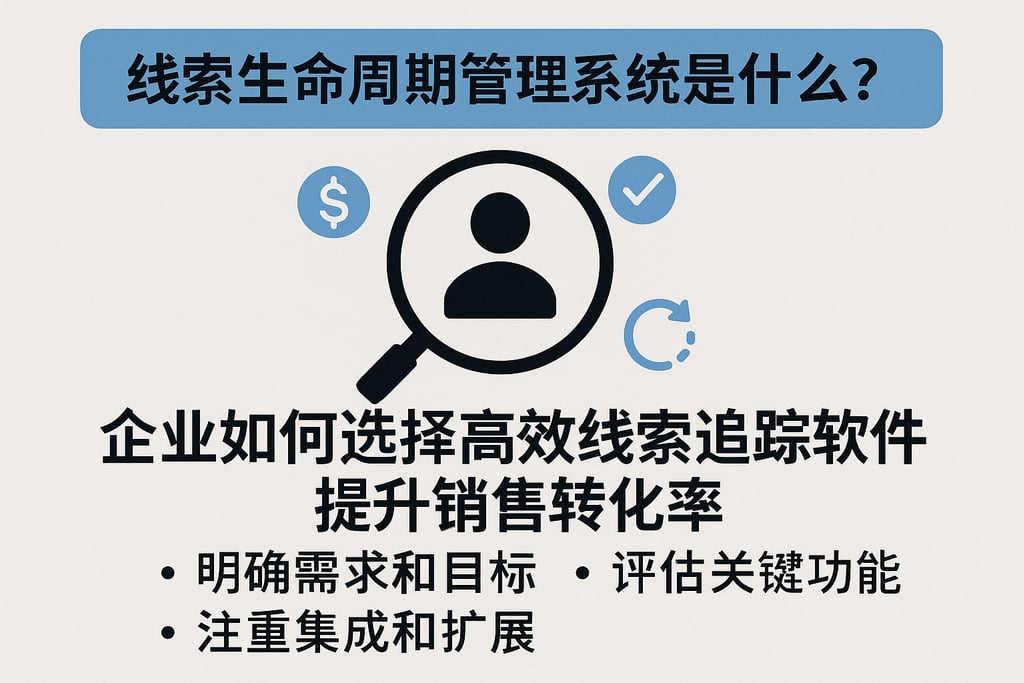 线索生命周期管理系统是什么？企业如何选择高效线索追踪软件提升销售转化率
