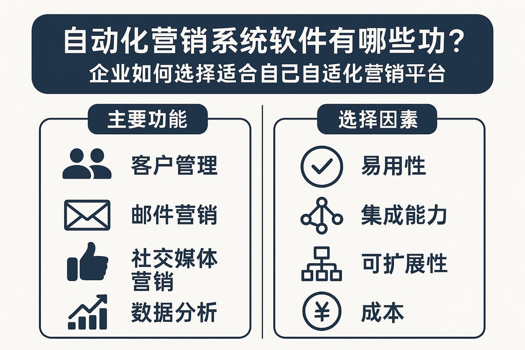 自动化营销系统软件有哪些功能？企业如何选择适合自己的自动化营销平台