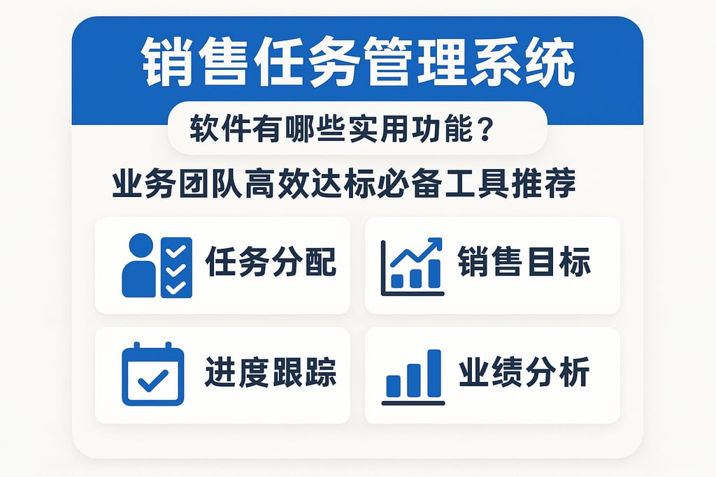 销售任务管理系统软件有哪些实用功能？业务团队高效达标必备工具推荐