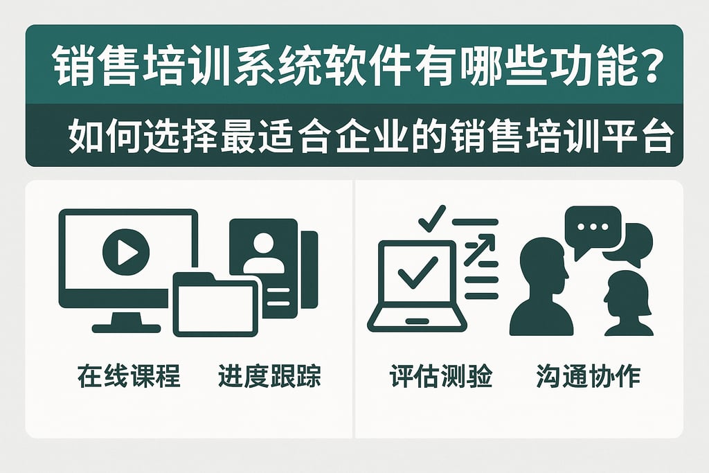 销售培训系统软件有哪些功能？如何选择最适合企业的销售培训平台