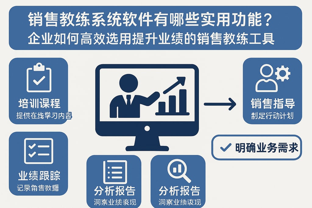 销售教练系统软件有哪些实用功能？企业如何高效选用提升业绩的销售教练工具